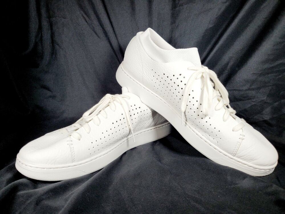 UGG Men's Energ Pismo Sneaker Low Perf White Hyperweave Leather Shoes Sz 11.5